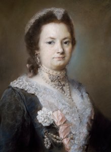 Portrét dámy (pastel na papíře) od Rosalba Giovanna Carriera