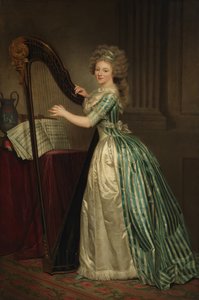 Autoportrét s harfou, 1791. od Rose Adelaide Ducreux