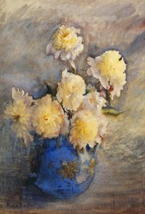 Pivoňky v modré váze, 1899 od Rose Maynard Barton