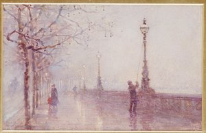 Poslední lampa, nábřeží Temže, 1892 od Rose Maynard Barton