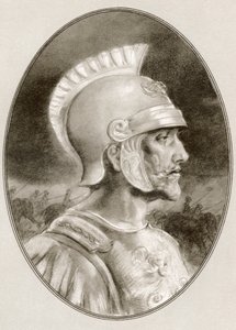 Ashoka, zemřel 232 př.nl, aka Ashoka velký. Indický císař dynastie Maurya. Ilustrace Gordona Rosse, amerického umělce a ilustrátora (1873-1946), z Living Biography of Famous Rulers.