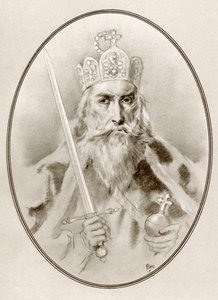 Karel Veliký alias Karel Veliký nebo Karel I. z Živých biografií slavných panovníků. od Ross Gordon