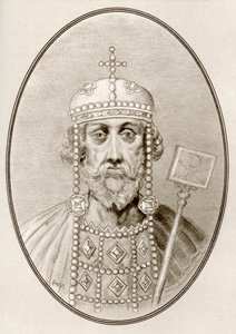 Konstantin Veliký, obrázek z Živé biografie slavných panovníků (rytina)