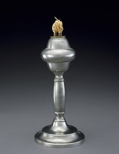 Fluidní lampa, c. 1840-1860 (cín) od Roswell Gleason