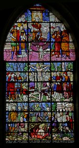 Okno zobrazující výjevy ze života sv. Denise, 1530-40