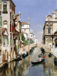 Benátský kanál se Scuola Grande di San Marco a Campo San Giovanni e Paolo, Benátky