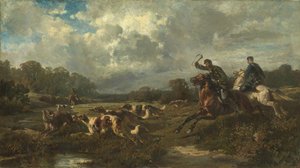 Ruský velkovévoda Vladimir Alexandrovič 1847-1909 na lovu vlků od Rudolf Ferdinandovich Frenz