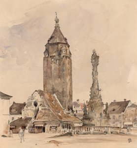 Stará radnice v Korneuburgu od Rudolf von Alt