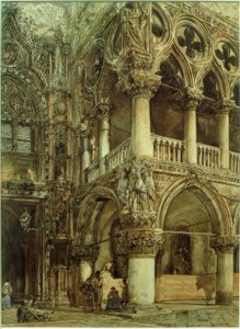 Dóžecí palác v Benátkách od Rudolf von Alt