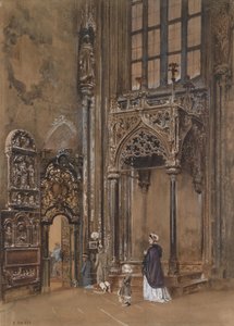 Uvnitř St. Stephan ve Vídni od Rudolf von Alt