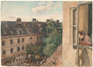 Pohled na Alservorstadt, 1872 od Rudolf von Alt