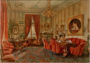 Vídeňský salon makarského období od Rudolf von Alt