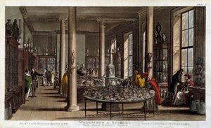 Vnitřní pohled na porcelánku Wedgwood v Londýně Litografie od R. Ackermanna