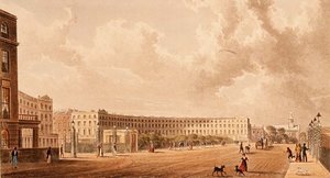 Crescent, Portland Place, akvatinta vydaná v roce 1822