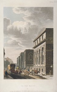 Pohled na Old Bailey, při pohledu na sever, City of London, 1814