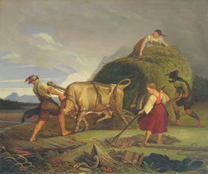 Sklizeň sena před bouří, 1844
