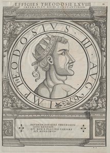 Východořímský císař Theodosius III (tisk) od Rudolph Wyssenbach