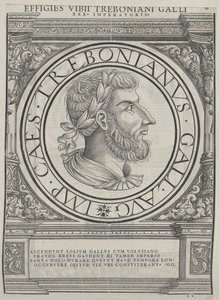 Římský císař Trebonianus Gallus (tisk)