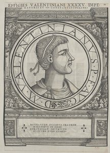 Římský císař Valentinian II (tisk)