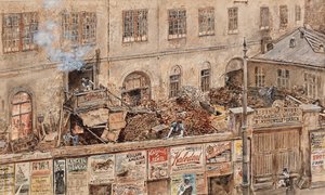 Slévárna železa Kitschelt ve Skodagasse ve Vídni od Rudolf von Alt