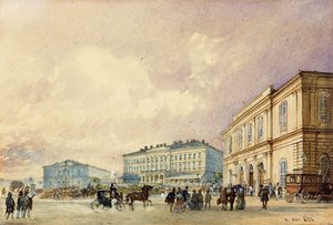 Jižní nádraží, Vídeň; Jižní nádraží, Vídeň, 1852 od Rudolf von Alt