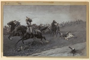 Blücher Unhorsed v Ligny