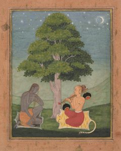 Kedar Ragini: Folio ze série ragamala Garland of Musical Modes, ca. 1690-95. od Ruknuddin