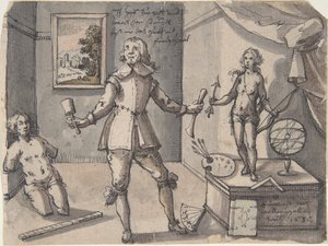 Umělec ve svém ateliéru, 1636. od Ruprecht Bartz
