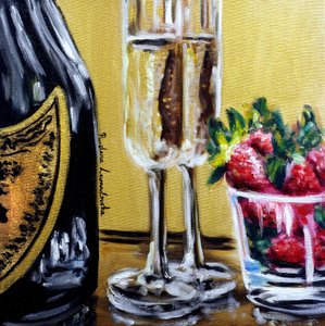 Přání šampaňského, 2025 (olej na plátně) od Ruslana Levandovska