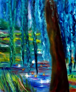 Monet Japonská zahrada v Giverny Pravý panel, 2024 (olej na plátně)