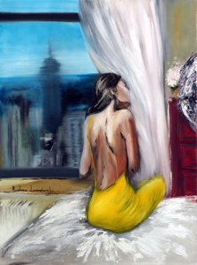 Pillow Talk, 2022 (olej na plátně) od Ruslana Levandovska