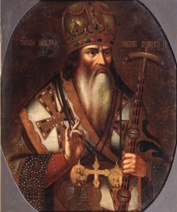 Portrét Joachima, patriarchy moskevského 1674-1690, konec 17. století. od Russian Master
