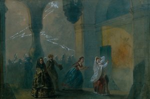 Scénografie ke hře Bouře od A. Ostrovského, polovina 19. století. od Russian Master