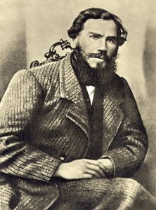Autoportrét Leona Tolstého (1828-1910) v Iasnaia Poliana (Rusko). Fotografování