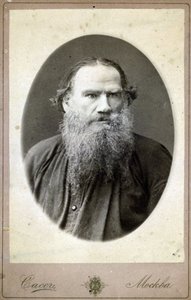 Portrét Lva Nikolajeviče, hraběte Tolstého (Leon Tolstoj), ruského spisovatele (1828-1910). od Russian Photographer