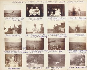 Ruská císařská rodina, stránka z alba fotografií, cca 1897-99 (černobílá fotografie) (viz také 487673-80) od Russian Photographer
