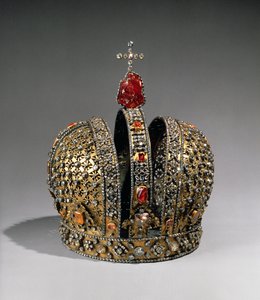 Koruna císařovny Anny Ioannovny, Petrohrad, 1730 (stříbro, zlato a drahé kameny)