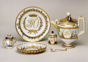 Orlov Čajový servis z Imperial Porcelain Factory, St Petersburg, c.1765 (porcelán) (viz také 74497)