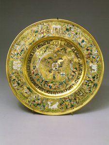 Deska ve vlastnictví cara Alexeje Michajloviče Romanova (1629-1676) kolem roku 1675 (zlato a smalt) od Russian School