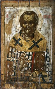 Svatý Mikuláš, 14. století. od Russian icon.
