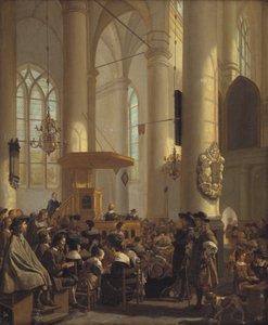 Interiér holandského kostela od Rutger van Langevelt