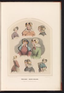 Tradiční kroj Severního Holandska, 1857 Provincie Severní Holandsko. / XXIII (název na předmětu)