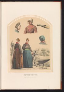 Tradiční kostým Overijssel, 1857 Provincie Overijssel / XXVI (název na předmětu) od Ruurt de Vries