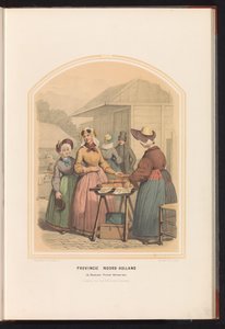 Tradiční kostýmy Beemster, Purmer a Wormer v Severním Holandsku, 1857 Provincie Severní Holandsko. de Beemster Purmer Wormer atd. / XXII (název na předmětu) od Ruurt de Vries
