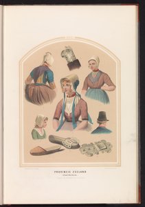 Tradiční kostým z ostrova Walcheren v Zeelandu, 1857 Provincie Zeeland. Ostrov Walcheren / XXXI (název na objektu)