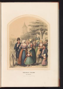 Tradiční kostým ostrova Walcheren v Zeelandu, 1857 Provincie Zeeland. Ostrov Walcheren / XIII (název na objektu)
