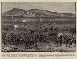 S 62. Imperial Yeomanry, jejich prvním bojem, dvacet mil od Kroonstadu