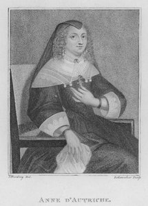 Anna Rakouská (rytina) od S. (after) Harding