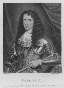 Karel II (rytina) od S. (after) Harding