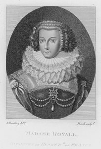 Madame Royale, dcera Jindřicha IV. z Francie (rytina)